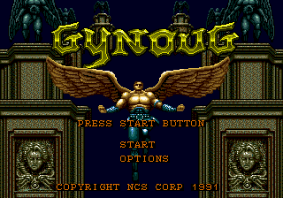 Gynoug (Europe) Title Screen